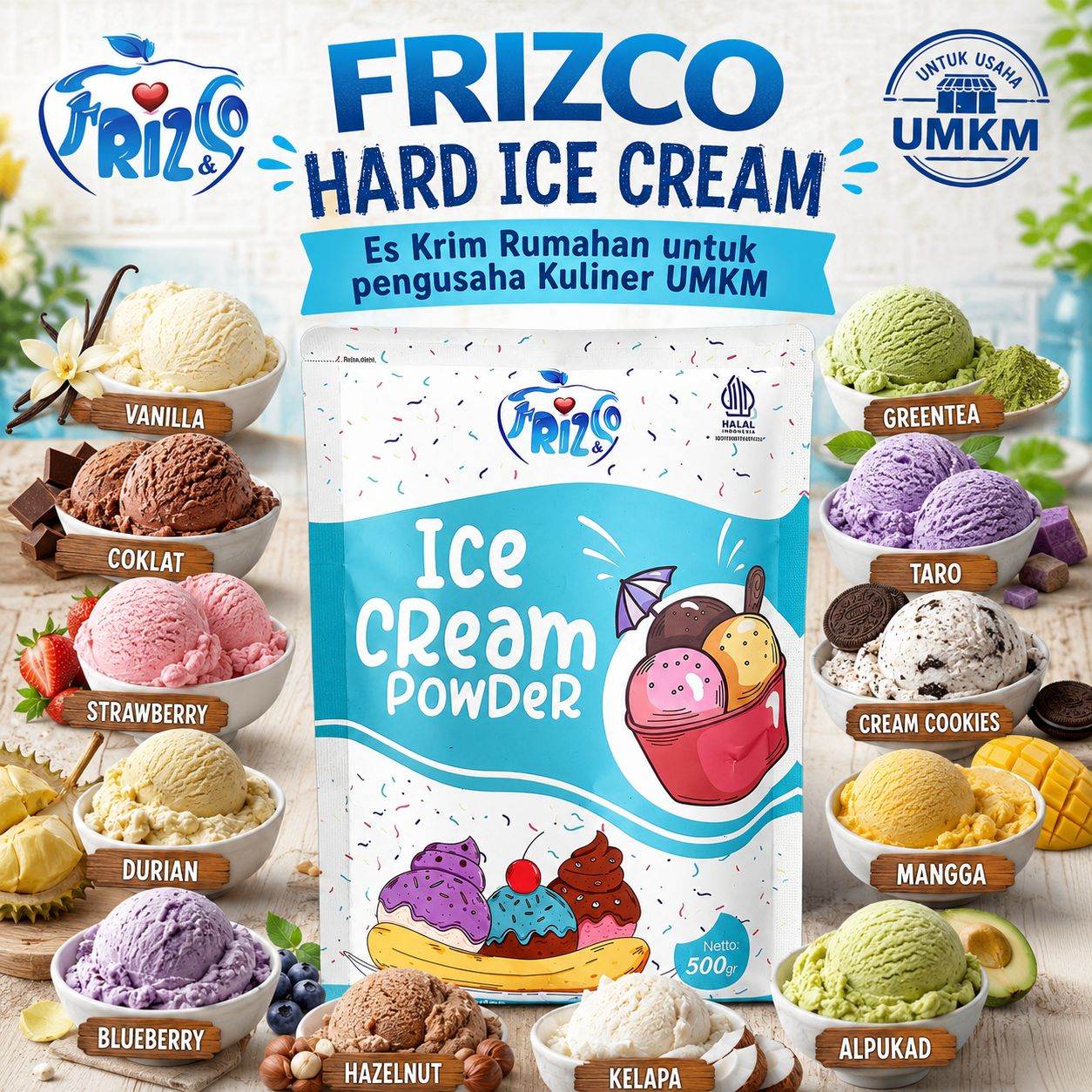 Strawberry Frizco Es Krim 500gr