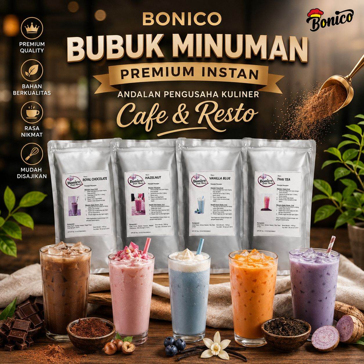 CHOCOCINO 500gr Bubuk Minuman Bonico, serbuk drink powder